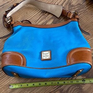 Dooney & Bourke shoulder bag-beautiful blue color with brown leather accents